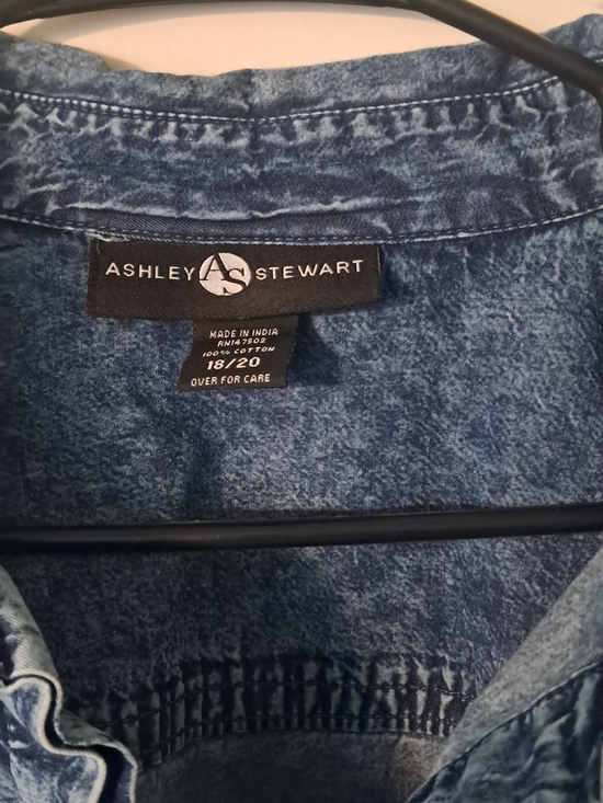 Ashley Stewart Denim - Ashley Stewart Acid-Wash Blue Denim Jacket